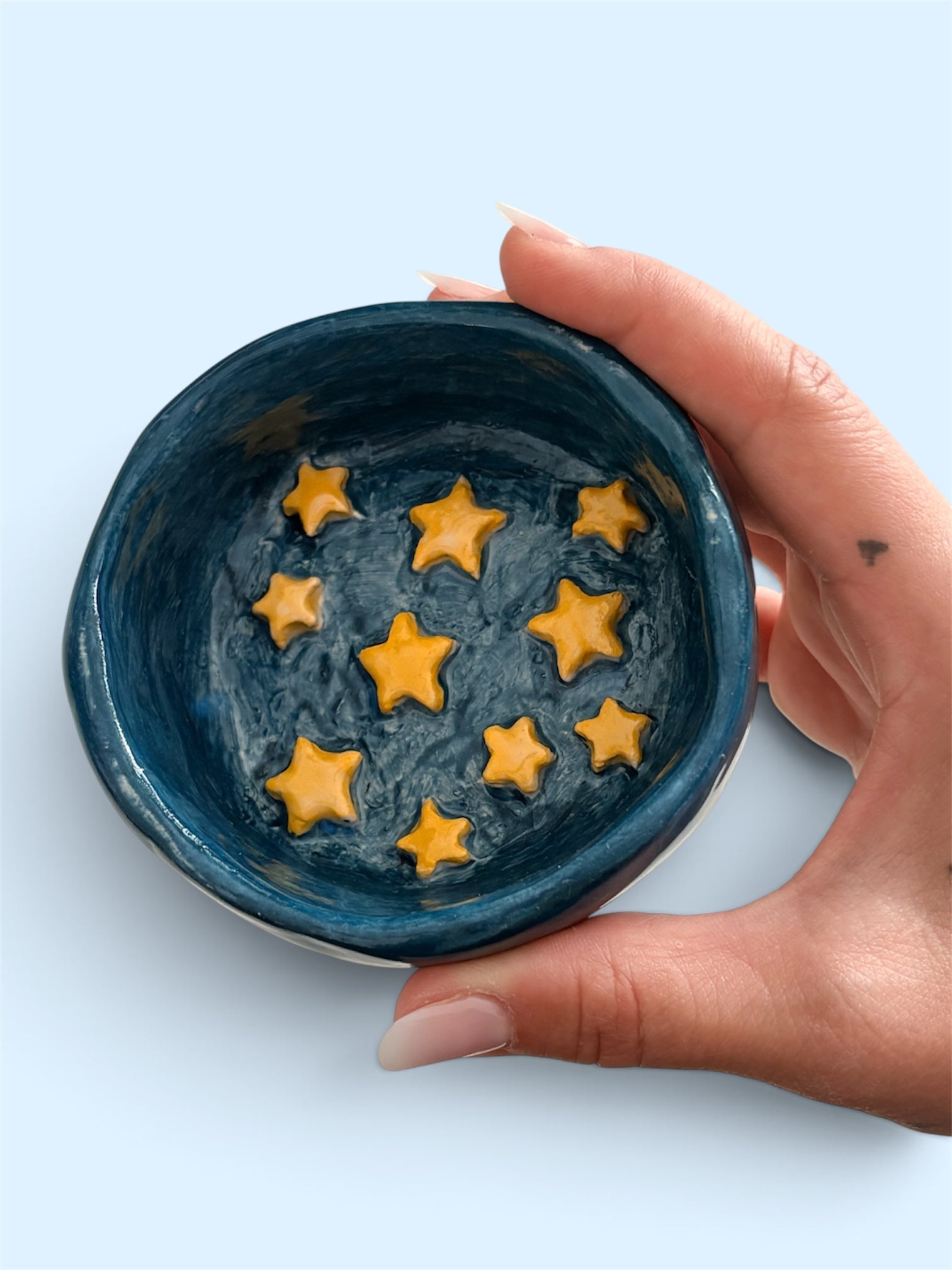 Starry night small ceramic bowl