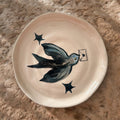 Handmade Ceramic Swallow Trinket Dish – Decorative Jewelry Holder, 13 cm