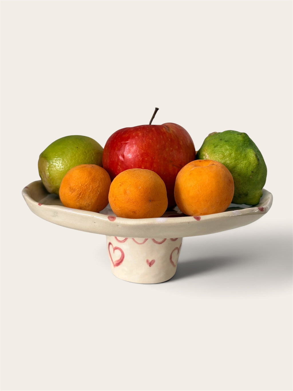 Cherry Love serving platter with an int4egrated dip bowl