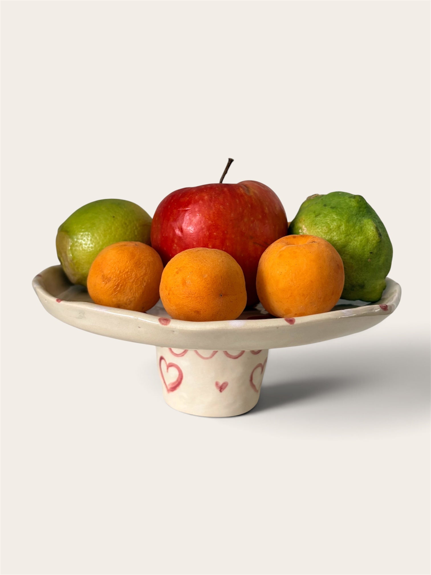 Cherry Love serving platter with an int4egrated dip bowl