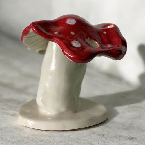 Amanita Mushroom brush holder