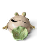 Handmade Ceramic Lucky Frog Coin & Trinket Dish – Decorative Jewelry Holder, 29×13 cm